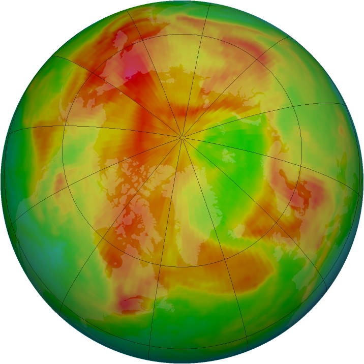 Arctic ozone map for 04 May 1985